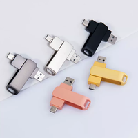 Flashdisk USB Logam dengan Logo Custom, 8GB 16GB 32GB 64GB Grosir Pabrik Hadiah Promosi untuk Pameran Perusahaan
