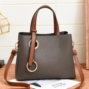 2026 New Design Whole Sale Large Quilted Hot Brown Pu Leather Shoulder Women Trendy Handbags - Product Image 3