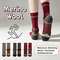 Chaussettes de randonnée en laine mérinos personnalisées avec logo, écologiques, respirantes, anti-transpiration, antibactériennes, résistantes à l'usure