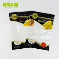 Sac en plastique pour aliments surgelés avec logo personnalisé Sac d'emballage en plastique scellé sur 3 côtés pour aliments surgelés