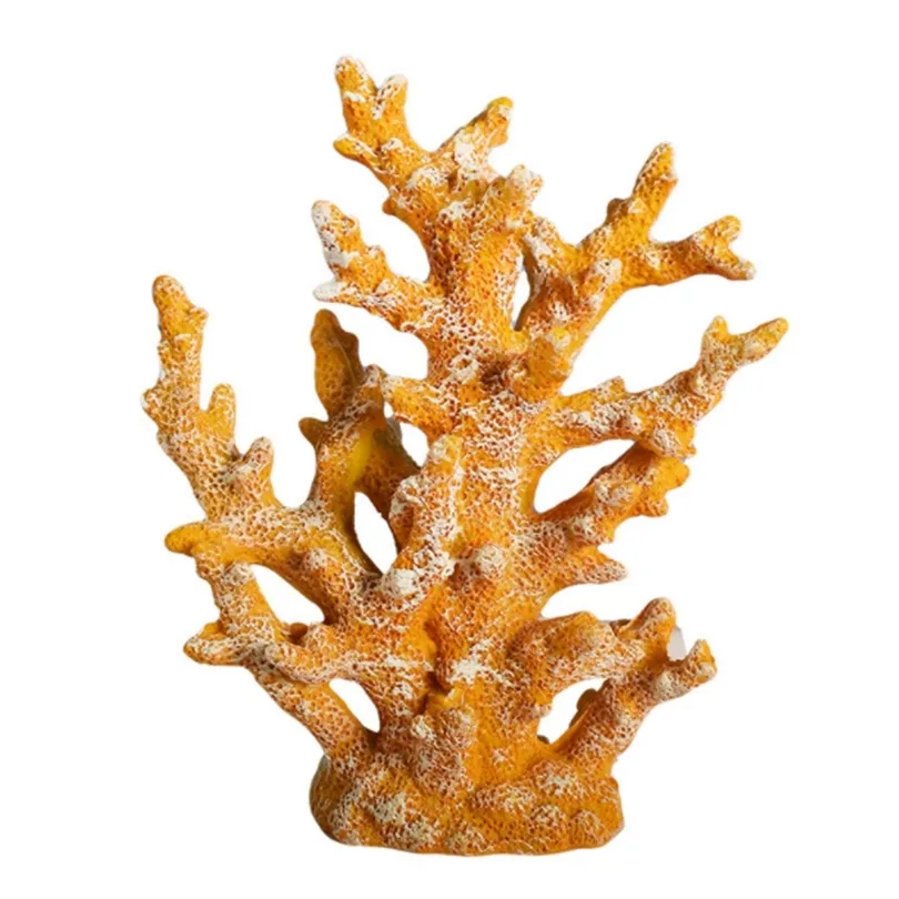 Underwater Sea Plants Decorations Foyer Wine Cabinet Desk Hotel Decoration Craft Resin Aquarium Plant Artificial Coral Ornament