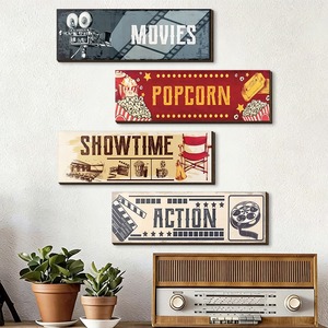 KingWin - Decoración de Pared de Madera Retro con Diseño de Películas, Rectángulo, Decoración del Hogar, Arte para Sala de Estar - Product Image 2