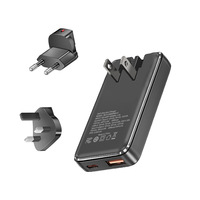 Chargeur rapide GaN 65W PD transfrontalier pour téléphone portable et ordinateur portable avec adaptateur standard européen