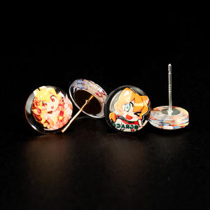 Vograce 레이저 컷 사용자 정의 패션 수지 아크릴 귀 스터드 귀걸이 - Product Image 5