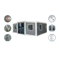 Maison Conteneur Préfabriquée Moderne de Luxe 20ft 40ft Portable Personnalisée en Acier Léger Double Étage pour Hôtel en Alliage d'Aluminium