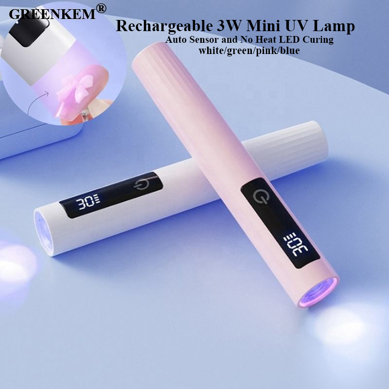 Rechargeable 3W Mini UV Lamp for Nails with Auto Sensor and No Heat LED Curing Technology Efficient UV Nail Lamp