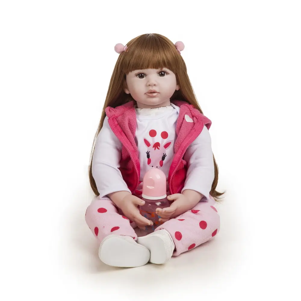 फैक्टरी मूल्य 55cm पूर्ण लंबाई सिलिकॉन पुनर्जन्म गुड़िया शिशुओं जातीय पुनर्जन्म बच्चे लड़की Lifelike लवली राजकुमारी