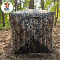 Tente de chasse et de camping camouflage avec chaise intégrée, abri de terre dissimulé en toile gonflable