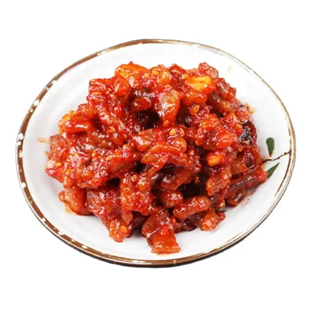 Popüler kore tarzı aperatifler Kimchi baharatlı lezzet mevsim ahtapot
