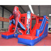 Château gonflable PVC Spider-Man avec toboggan aquatique gonflable pour enfants