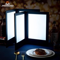 Menu LED Haut de Gamme pour Restaurant, Personnalisable, Fermeture Facile, Détection Automatique, Contenu Facilement Modifiable, Recto Simple ou Recto-Verso
