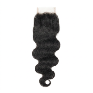 Paquete de cabello humano indio virgen de 22 pulgadas, negro azabache, con ondas corporales y corte templo, de un solo donante, cabello Remy natural, doble trama, puntas suaves y gruesas - Product Image 1