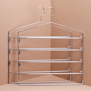 Percha de ropa multicapa 5 en 1, percha de Metal para ahorrar espacio, percha para pantalones, organizadores de armario, almacenamiento para corbatas, bufanda, Hijab - Product Image 1