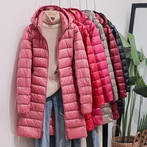 Doudoune longue <span class=keywords><strong>Ultra</strong></span> légère et décontractée pour femme, manteau d'hiver, doudoune mince, <span class=keywords><strong>Parka</strong></span> à capuche, offre spéciale - Product Image 1