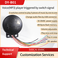 DY-B01 Lecteur MP3 vocal 5-35VDC déclenché par un signal de commutation, carte de circuit imprimé de qualité industrielle, haut-parleur audio