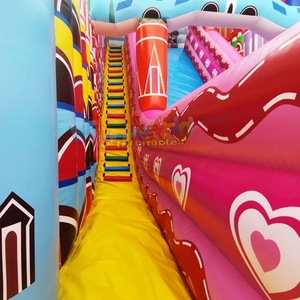 Full printing pvc party jumping bouncy <b>house</b> toboggan gonflable <b>inflatable</b> castle slide for kids - Product Image 6