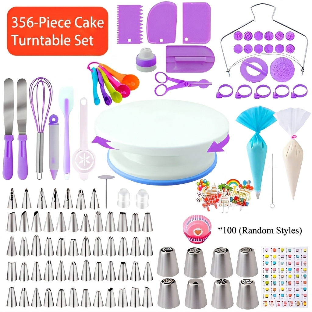 Ensemble violet-236 pièces avec plateau tournant