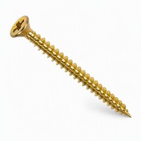 Vis à bois en acier au carbone zingué jaune à tête fraisée Pozidriv pour panneaux de particules et meubles MDF, 3.5-6.0mm, directement de l'usine