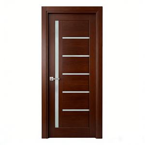Puertas de Entrada de Madera Maciza MDF para Exterior, sin Pintura, Decoración Minimalista, Polímero, Tamaño Personalizado, Acabado de Fábrica - Product Image 2