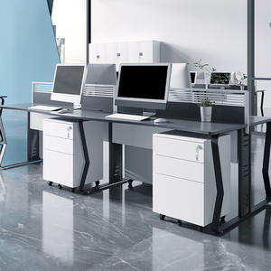 Armadio Archivio in Acciaio Mobile per Ufficio con 3 Cassetti, Serratura, Ignifugo, Design Moderno e Semplice - Product Image 1