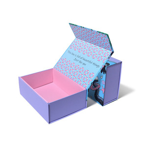 Custom Hot Luxury Magnetic Gift Box Packaging Ribbon Handle Folding Magnetic Closure Gift Boxes - Product Image 4