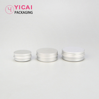 Pot en Aluminium pour baume à lèvres 5g, 50g, 300g, 500g, 1000g, boîte de récipient en étain rond, pot cosmétique transparent avec couvercle, Logo personnalisé et impression