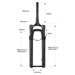Fourche à air pour VTT Bolany, tube interne de 35 mm, débattement de 80 mm, 29 pouces, axe traversant Boost, ultra-légère, tout-terrain - Product Image 5