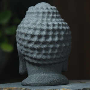Tête de Bouddha en Shungite Grise Naturelle de Haute Qualité, Sculpture Artisanale en Shungite Grise pour la Décoration (Vente en Gros) - Product Image 3
