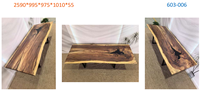 Prix réduit Plateaux de table en bois massif avec bord naturel en bois de Raintree