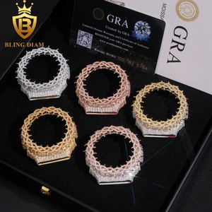 Phụ kiện đồng hồ Full Diamond Bustdown GA2100, vỏ, viền, phụ tùng bán buôn, đá Moissanite Ice Out VVS1 màu D - Product Image 4