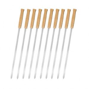 Brochetas de Acero Inoxidable de 17 Pulgadas de Largo con Mango de Madera para Barbacoa, con Bolsa de Almacenamiento - Product Image 5