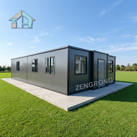Casa Contenedor Prefabricada Expandible de 40 Pies - Diseño Moderno con Puertas y Ventanas de Rotura Térmica, Garantía de 3 Años