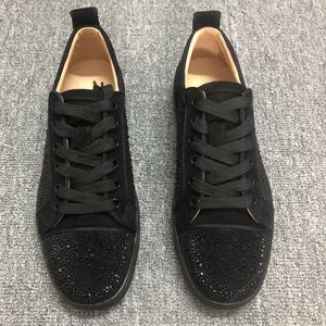 Zapatillas de Alta Gama con Suela Roja y Remaches, con Cordones, de Piel Genuina, a la Moda, para Hombre y Mujer - Product Image 2