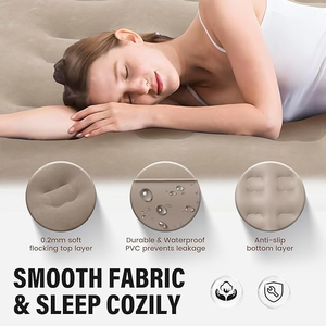 <span class=keywords><strong>Canapé</strong></span>-Lit Gonflable Électrique avec Pompe Rechargeable, Matelas Portable en PVC Floqué Idéal pour les Voyages - Product Image 2