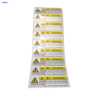 Etiquette de logo PET adhésive personnalisée autocollant d'équipement en polyester privé argenté avec fonction de code-barres avertissement logo PET argenté