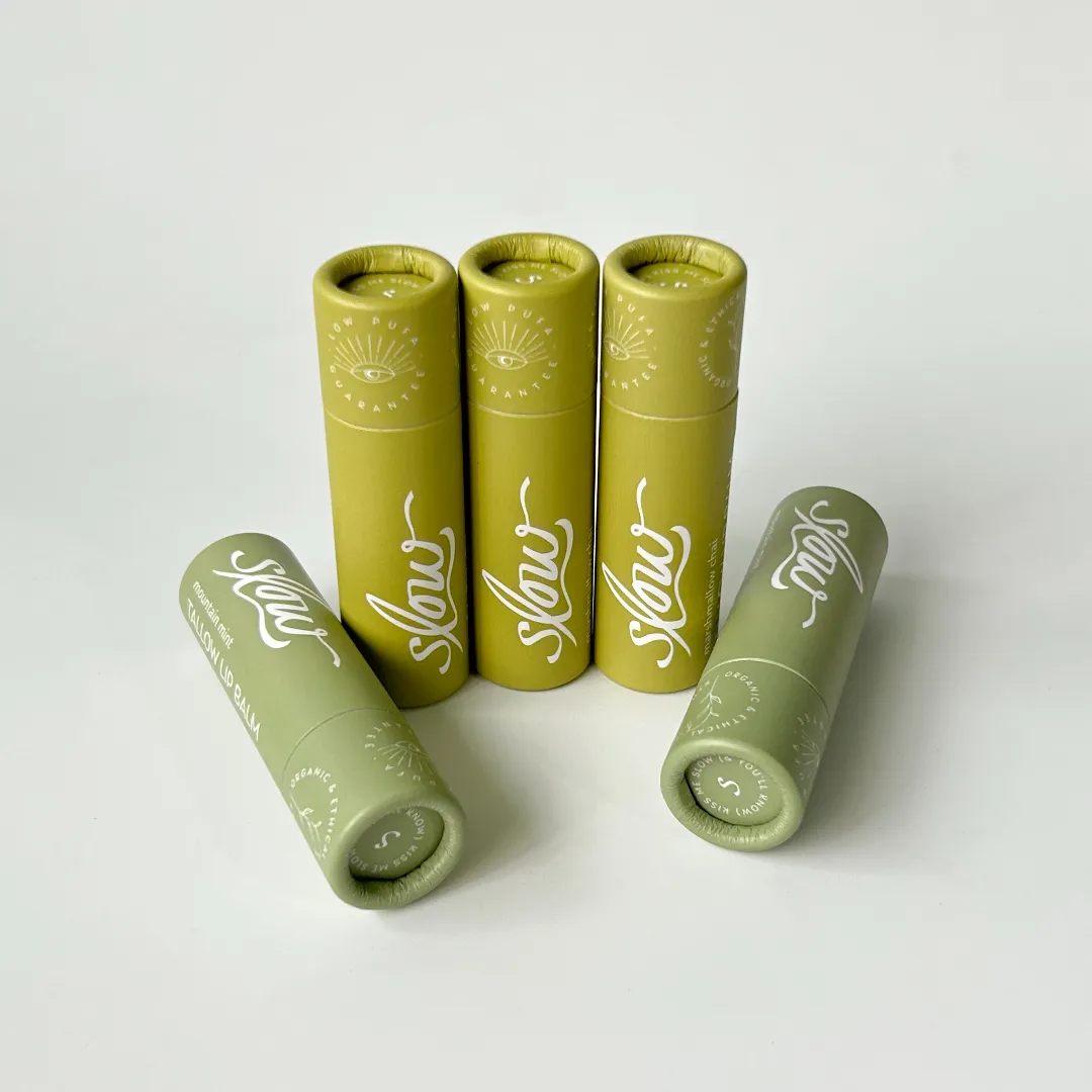 New Biodegradable Customizable Lipstick Push-Pull Paper Packaging Tubes 100% Recycled Customized Lipstick Containers