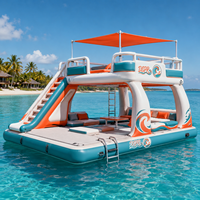 Plateforme flottante gonflable OEM pour bars, clubs de plage, hôtels, locations, événements et utilisation en extérieur