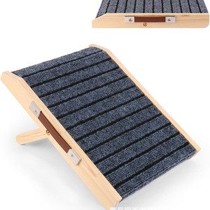 Rampa plegable de madera maciza para mascotas, antideslizante, con rayas, para gatos y perros, escalera para cama. - Product Image 1