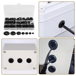 OKYN-A6038 8 Sizes <b>Rubber</b> Grommet Assortment Kit Wire Cable <b>Rubber</b> Hole <b>Plug</b> Set - Product Image 2