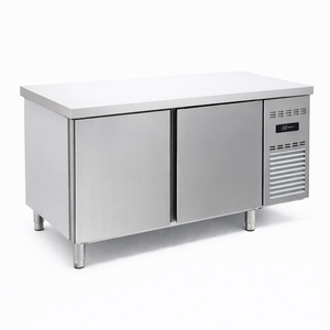 Réfrigérateur sous comptoir en acier inoxydable avec plan de travail, refroidisseur de <span class=keywords><strong>table</strong></span> à tuyaux en cuivre, réfrigérateur-banc de travail - Product Image 2