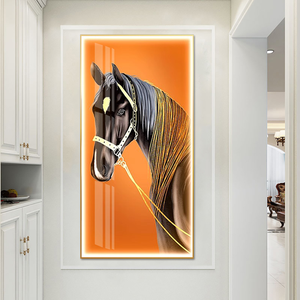 <span class=keywords><strong>Quadri</strong></span> di Lusso Moderni con Cornice, Dipinti di Cavalli, Arte Murale Grande con LED, Cristalli e Porcellana, Decorazioni <span class=keywords><strong>per</strong></span> la Casa - Product Image 4