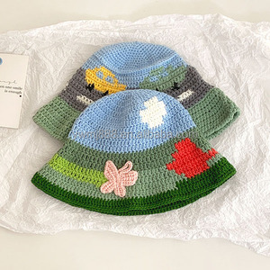 Vente chaude en plein air coton tricoté décontracté bonnet pour femmes et filles à la main Crochet seau chapeau pour la pêche et le cyclisme - Product Image 4