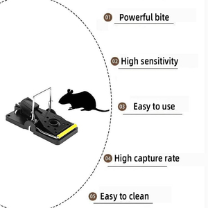 Piège à souris en plastique noir efficace Piège à souris intelligent pour rongeurs avec <span class=keywords><strong>appât</strong></span> pour la maison - Product Image 4