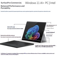 Microsoft Surface Pro 11, écran tactile de 13 pouces, Ultra5-236V, 16 Go de RAM + 256 Go de stockage, clavier et stylet inclus