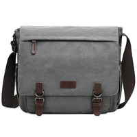 Vente en gros directe sac de messager pour hommes vintage toile pochette d'ordinateur porte-documents 15.6 pouces pour femmes sac à bandoulière robuste avec logo