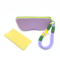Étui de rangement pour lunettes en silicone avec cordon, pochette de poignet pour lunettes de soleil