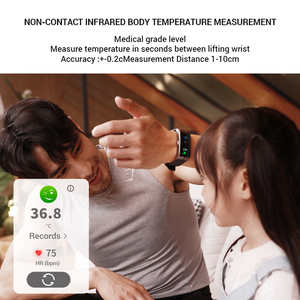 2023 versión global <span class=keywords><strong>ROCAR</strong></span> Alcohol Smart Band Blue Tooth Dispositivos portátiles de 1,47 pulgadas Monitor de ritmo cardíaco con termómetro - Product Image 2