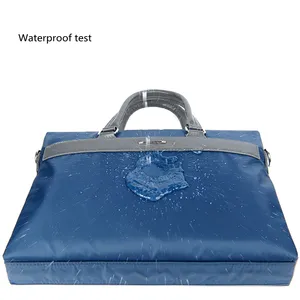 Maletín ligero de tela Oxford para hombre, maletín de tela Oxford de alta densidad, impermeable, no tejido con bolsa de plástico, bolsa suave, 30x39x7 Cm, 5-7 días