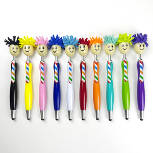 Bolígrafo con Logotipo Personalizado, Bolígrafo de Plástico con Diseño de Cabeza de Muñeca, Punta Creativa con Cara Sonriente, Ancho de Escritura de 1.0 mm, Regalo para Niños, Novedad - Product Image 2