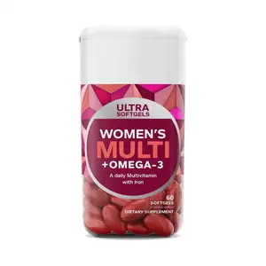 Omega-3s 있는 전반적인 건강을 위한 OEM 핫 세일 울트라 여성용 멀티 소프트젤, 철분, 비타민 A, D, C, E, B12, 데일리 멀티비타민